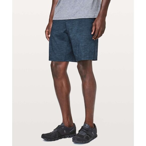 Lululemon Pace Breaker Short *Linerless 9" Heather Allover Iron Blue True Navy L - Picture 9 of 9